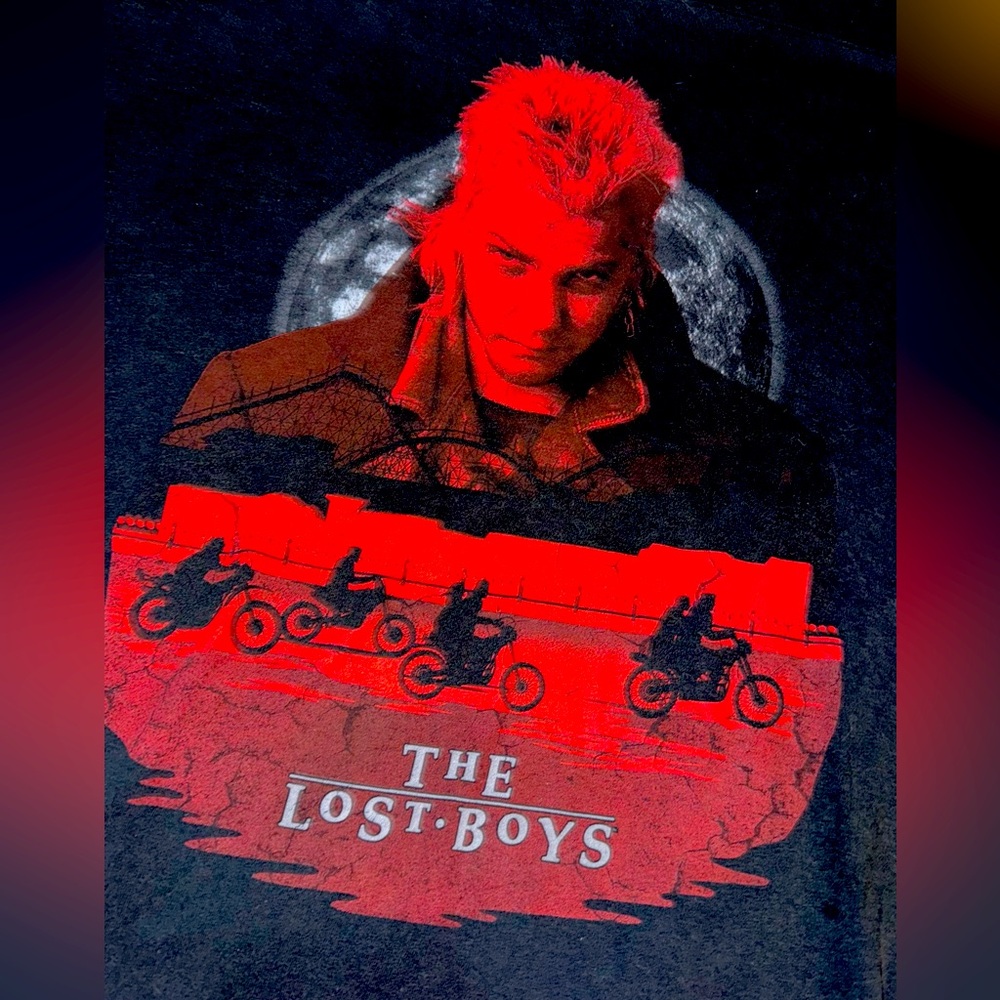 Vintage Retro THE LOST BOYS Vampire Horror Keifer Sutherland Movie T-Shirt XL